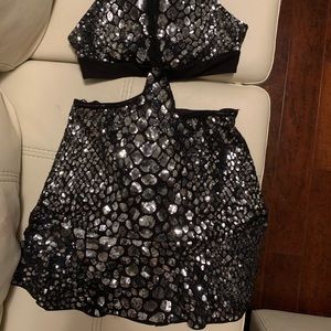 Black sequined express dress new with tags